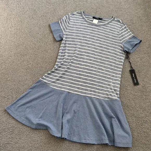 Doe & Rae | Dresses | Doe Rae Drop Waist Striped Dress For Spring And Summer  Nwt Medium E864 | Poshmark